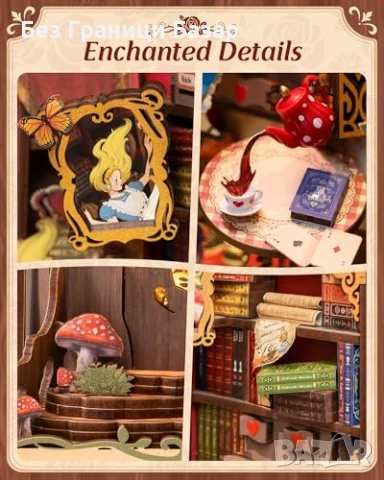 Нов 2D пъзел Сглобяем Модел Книжна Ниша Фентъзи Декор за Рафт украса, снимка 7 - Други - 51113232