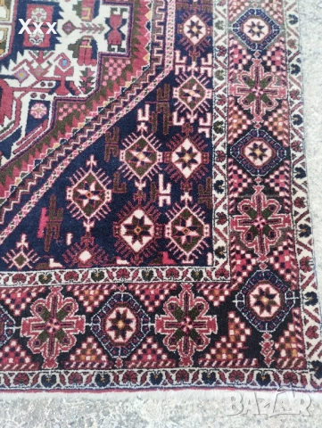 Ръчно тъкана вълнена персийска пътека.Иран Afshar.Антика за цените., снимка 6 - Пътеки - 51609123