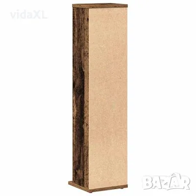 vidaXL Шкаф за CD Старо дърво 21x20x88 cm Инженерна дървесина（SKU:855828）, снимка 5 - Шкафове - 49370009