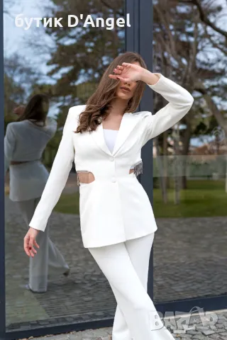 Бял елегантен панталон L'ORO BIANCO, снимка 4 - Панталони - 50099637