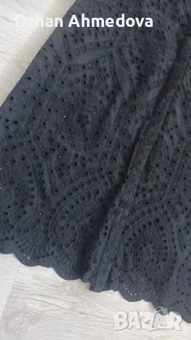 Черна рокля H&M  Английска бродерияXXS размер, снимка 5 - Рокли - 50409453