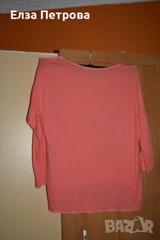 Пролетно - есенна блуза цвят корал, снимка 2 - Блузи с дълъг ръкав и пуловери - 42228710