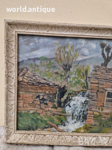 Стара прекрасна антикварна картина български автор , снимка 7 - Картини - 53913180