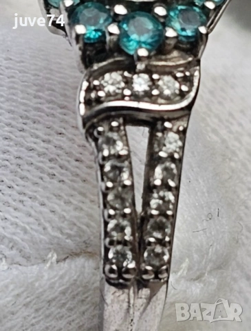  СРЕБЪРЕН ПРЪСТЕН С ГРАНДИДИЕРИТ (МАДАГАСКАР) , снимка 5 - Пръстени - 53944950