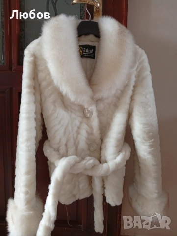 Дамско късо палто еко кожа, снимка 3 - Палта, манта - 52690251