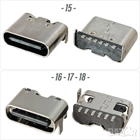 Букса конектор USB Type-C  6 pin , Waterproof IP67-IP68 panel mount, снимка 4 - Ремонт на друга електроника - 54184333