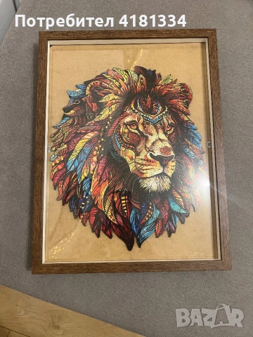 Пъзели с рамки залепени на картина 