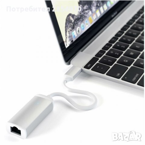 Satechi Aluminum USB-C to Ethernet Adapter , снимка 3 - Аксесоари за Apple - 33881910