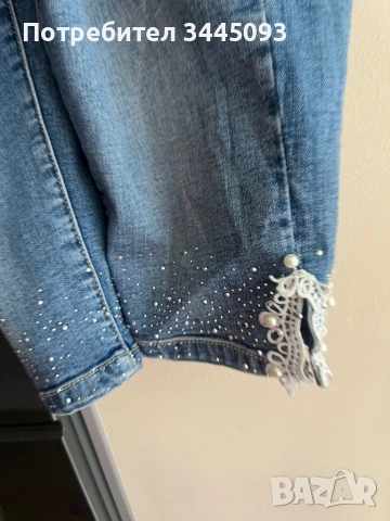 Нови 3/4 дънкови панталони - рр S, снимка 8 - Дънки - 54341401