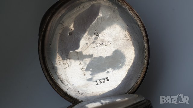 Сребърен джобен часовник, снимка 7 - Антикварни и старинни предмети - 42682316