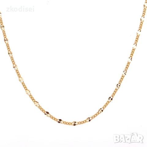 Златен синджир 3,32гр. 48,0см. 14кр. проба:585 модел:32117-4, снимка 2 - Колиета, медальони, синджири - 50656609