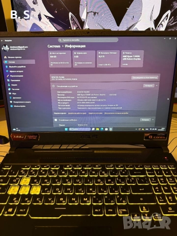 Геймърски лаптоп ASU’s , снимка 4 - Лаптопи за игри - 53951927