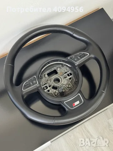 Трилъчев кожен мулти волан за Audi S Line, снимка 2 - Части - 55858864