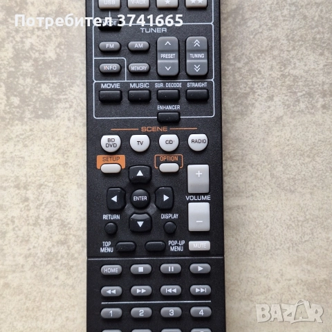 Дистанционно за AV ресивър YAMAHA RAV491, снимка 3 - Ресийвъри, усилватели, смесителни пултове - 52912527