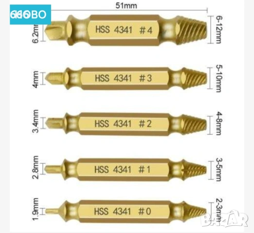 Екстрактор за винтове, снимка 3 - Други инструменти - 53289386