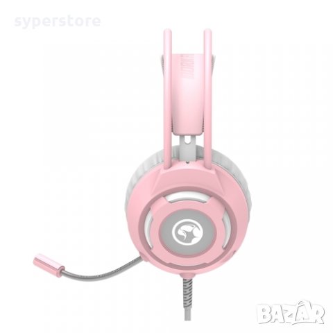 Слушалки с микрофон Marvo HG8936 Розови Геймърски слушалки с Бяла LED подсветка, снимка 2 - Слушалки за компютър - 35095098