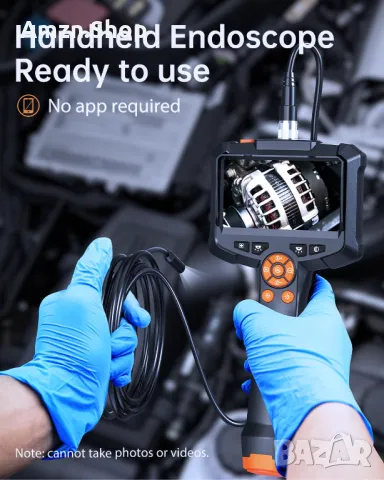 Ендоскопска камера двойна леща 4.3'' IPS екран 1080P HD Ендоскоп бароскоп за инспекция 5 метра, снимка 6 - Друга електроника - 47710071