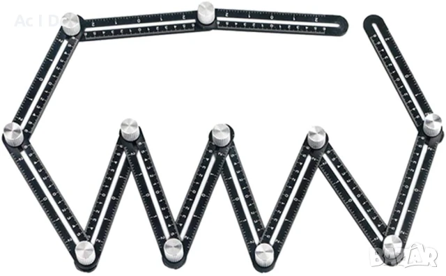 Шаблон за пренасяне на ъгли и отвори - 6 рамена, алуминиев, снимка 4 - Други инструменти - 51369678