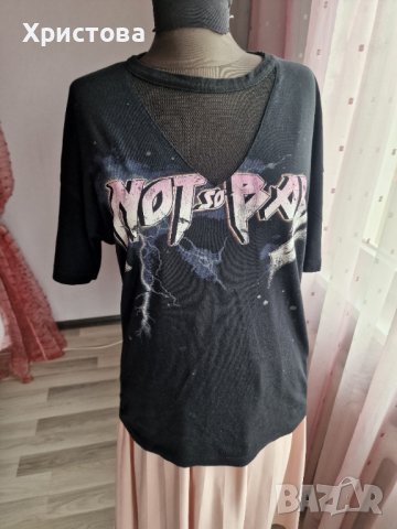 Тениска Бершка с щампа в розово - 14,00лв., снимка 2 - Тениски - 42613954