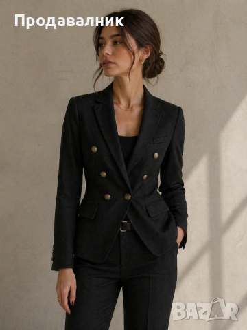 Елегантно черно сако Bershka