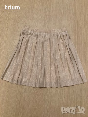 Детска плисирана пола Relish, 12г., ръст 152см., златист цвят, снимка 3 - Детски рокли и поли - 38621132