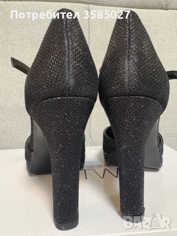 Обувки с ток и катарама Catwalk черни - нови, снимка 4 - Дамски обувки на ток - 52859641