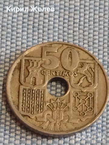 Три монети 50 сантимос 1949г. Испания / 1 цент/ 5 куруш Недерландия, Турция 31768, снимка 3 - Нумизматика и бонистика - 44491624