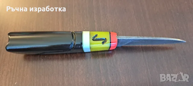 ръчно изработен нож от дамаска стомана и биволски рог Дамаск ножче, снимка 9 - Ножове - 48080089