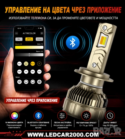 LC2000 SmartLED H4 H7– Пълен контрол от телефона, снимка 8 - Аксесоари и консумативи - 54292674