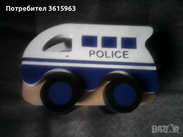 Дървен полицейски автобус, снимка 2 - Коли, камиони, мотори, писти - 48166406