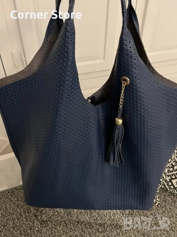 Нова голяма чанта 48/43 см,естествена телешка кожа