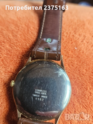 Позлатен Швейцарски Gigandet механичен часовник , снимка 2 - Мъжки - 51891880