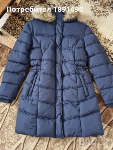Ново тъмно синьо зимно яке