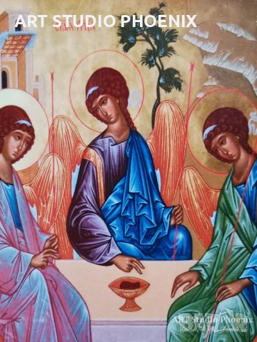 Икона на Светата Троица icona Svetata Troica, снимка 2 - Икони - 12899246