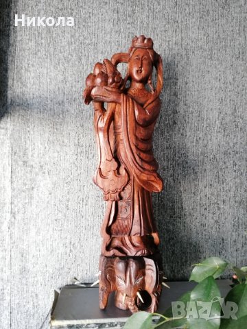 Индийска дървена пластика, снимка 9 - Статуетки - 31695976