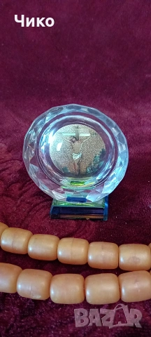 Стари броеница и икона, снимка 2 - Антикварни и старинни предмети - 53140983