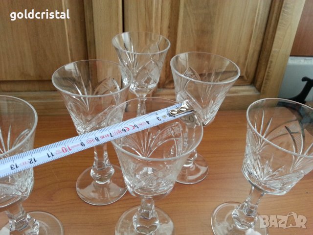 Кристални чаши Зорница , снимка 10 - Антикварни и старинни предмети - 36614935