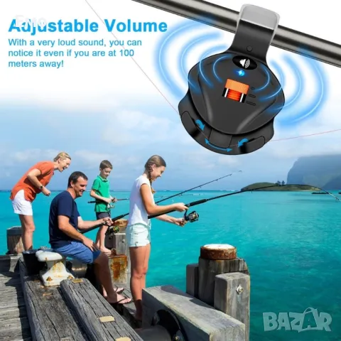 Електронен LED звънец за въдица с регулируем звук , снимка 7 - Въдици - 47779897