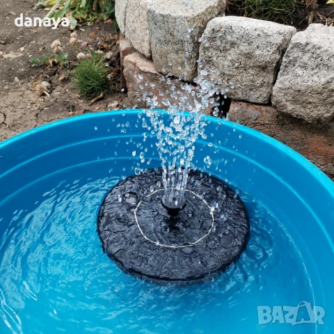 5977 Светещ соларен фонтан с лед светлини, снимка 3 - Градински мебели, декорация  - 50830460