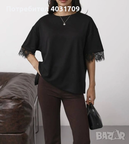 Тениска с дантела 
