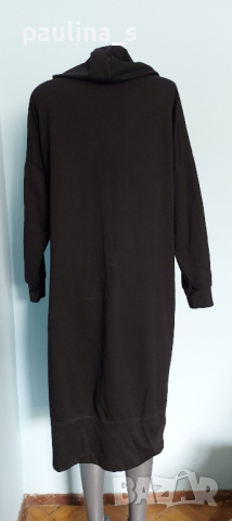 Ватирана рокля тип хууди с качулка / голям размер , снимка 6 - Рокли - 44792716