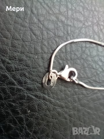 Интересно сребърно колие 40 см., снимка 3 - Колиета, медальони, синджири - 37122176