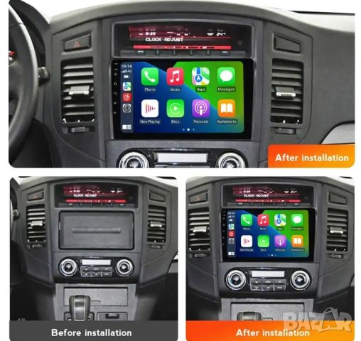 Мултимедия, за Mitsubishi Pajero, 2006, Двоен дин, Навигация, Андроид дисплей, плеър, екран, Android, снимка 6 - Аксесоари и консумативи - 42707378