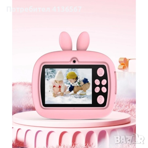 Детски фотоапарат с моментално принтиране Smart Technology M300, 1080P HD, Розов, Син, снимка 3 - Други - 52494988