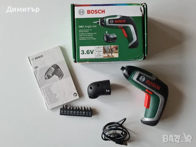Акумулаторна отвертка Bosch IXO7 с ъглова приставка