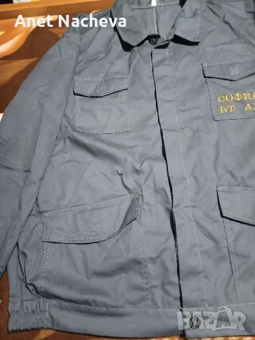 Работна дреха мъжка, тъмно сива, външни джобове  с капак, снимка 2 - Спортни дрехи, екипи - 48513464