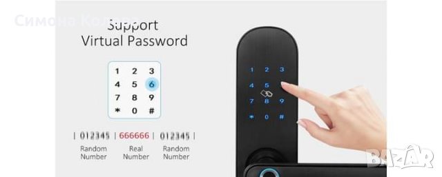 ✨Интелигентна брава за врата - с парола, отпечатък, приложение, карта и ключ, снимка 5