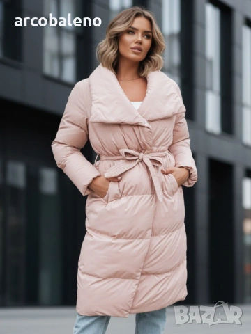 Дамско дълго ватирано зимно яке FAVI, 4цвята , снимка 3 - Якета - 53091074