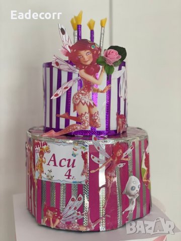 Ръчно изработена торта с лакомства, снимка 3 - Декорация - 34197129