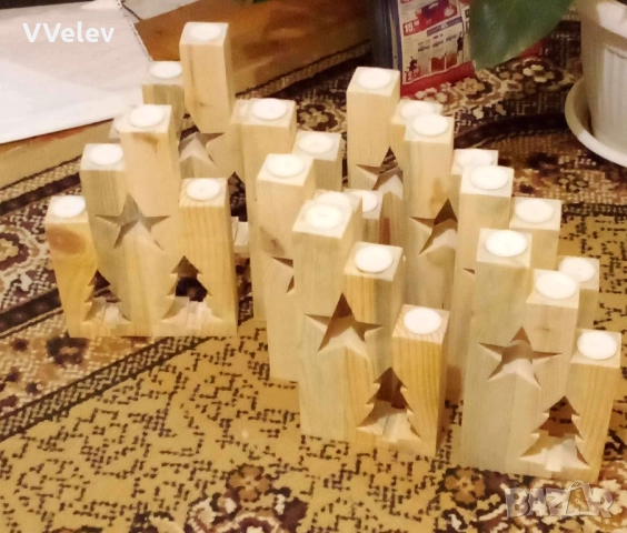 Коледни дървени декорации , снимка 10 - Декорация за дома - 52356142